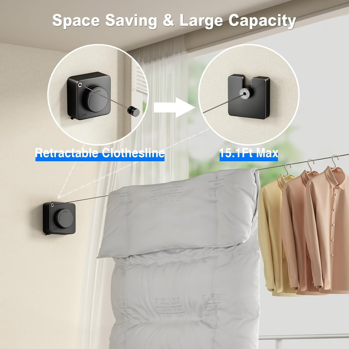 LineLux™ Retractable Drying Line