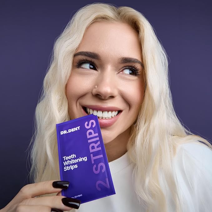 DR DENT Purple Teeth Whitening Strips