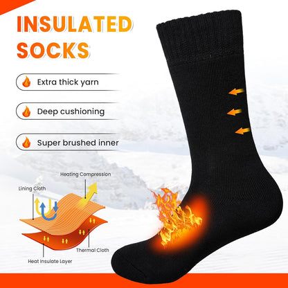 Velice Winter Warm Thermal Socks for Women Extra Thick Insulated Heated Crew Boot Socks for Cold Weather 5 Pairs