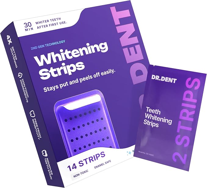 DR DENT Purple Teeth Whitening Strips